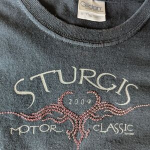 Great Condition! 2009 Sturgis Shirt Women Small Black Motorcycle Rally Biker